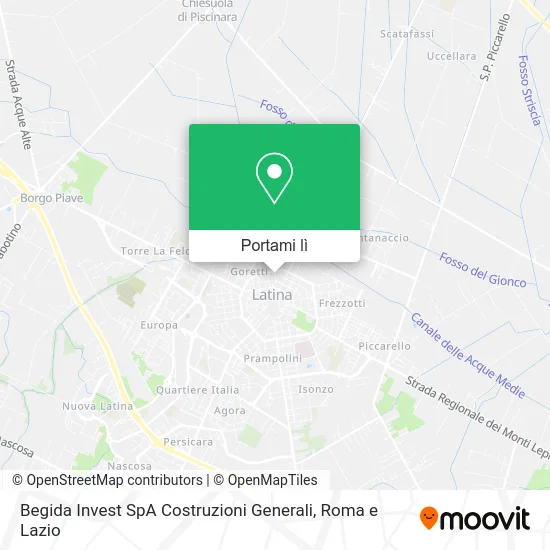 Mappa Begida Invest SpA Costruzioni Generali