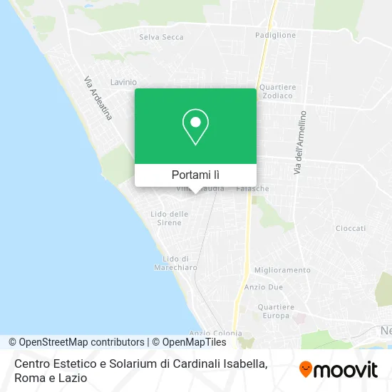 Mappa Centro Estetico e Solarium di Cardinali Isabella
