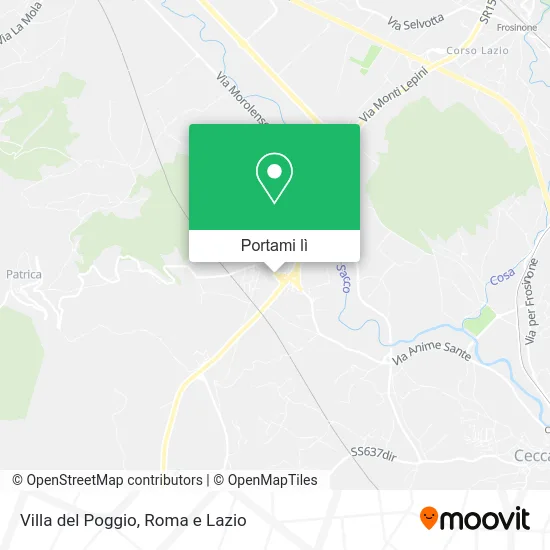 Mappa Villa del Poggio