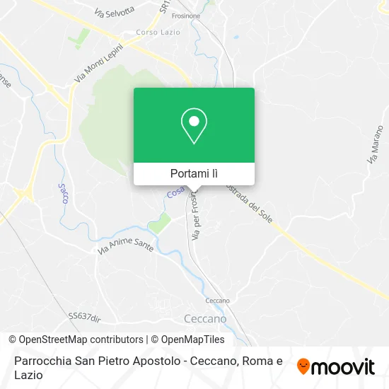 Mappa Parrocchia San Pietro Apostolo - Ceccano