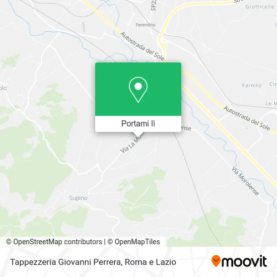 Mappa Tappezzeria Giovanni Perrera
