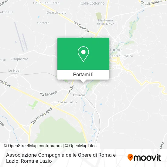 Mappa Associazione Compagnia delle Opere di Roma e Lazio