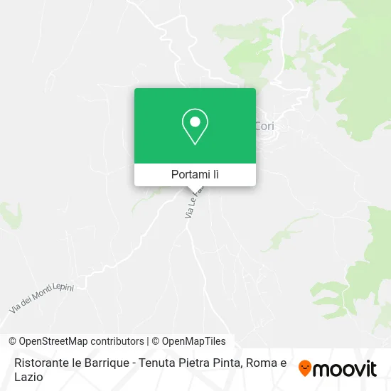 Mappa Ristorante le Barrique - Tenuta Pietra Pinta