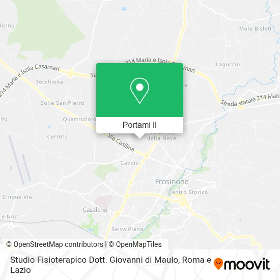 Mappa Studio Fisioterapico Dott. Giovanni di Maulo