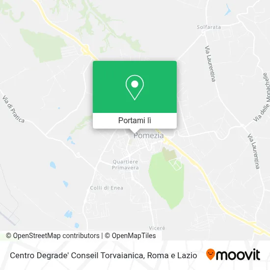 Mappa Centro Degrade' Conseil Torvaianica