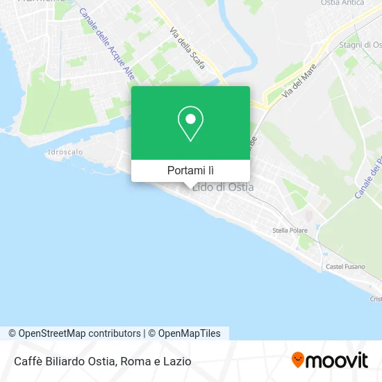 Mappa Caffè Biliardo Ostia