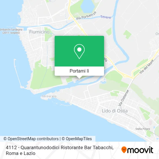 Mappa 4112 - Quarantunododici Ristorante Bar Tabacchi
