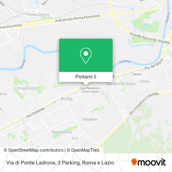 Mappa Via di Ponte Ladrone, 3 Parking