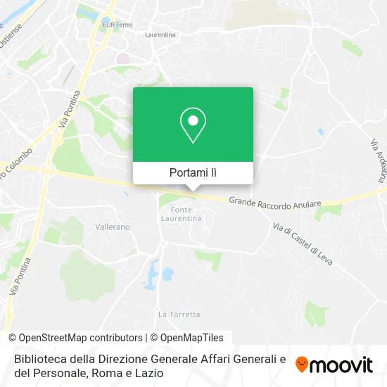 Mappa Biblioteca della Direzione Generale Affari Generali e del Personale