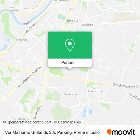 Mappa Via Massimo Grillandi, 30c Parking