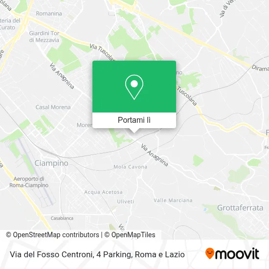 Mappa Via del Fosso Centroni, 4 Parking
