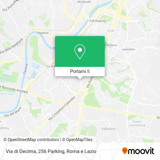 Mappa Via di Decima, 256 Parking