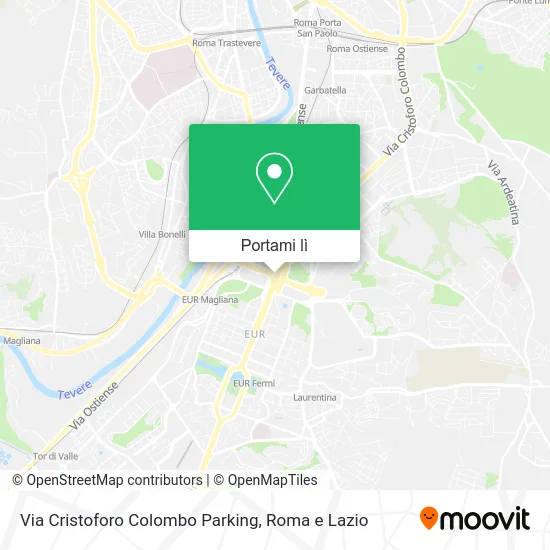Mappa Via Cristoforo Colombo Parking