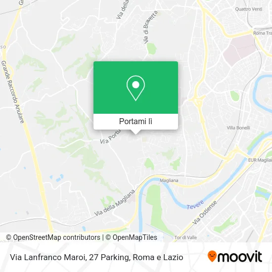 Mappa Via Lanfranco Maroi, 27 Parking