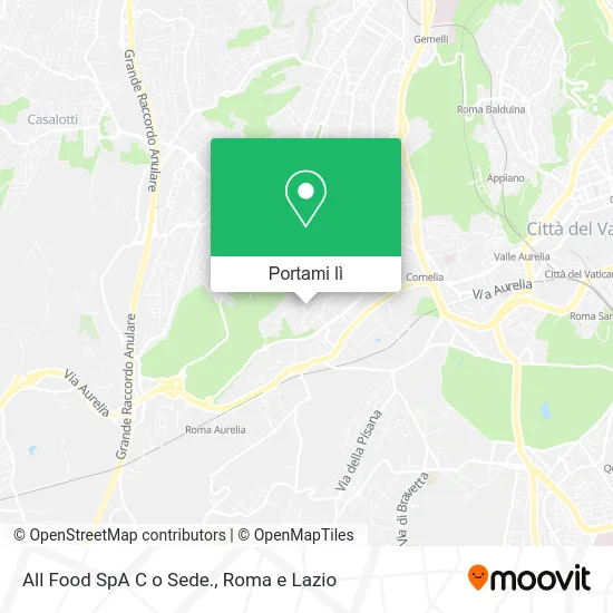 Mappa All Food SpA C o Sede.