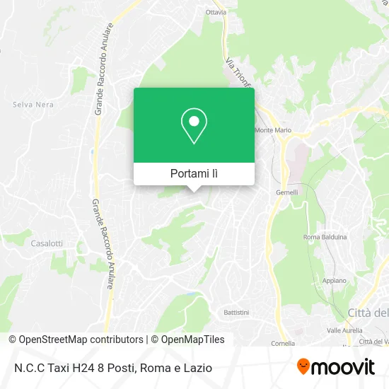 Mappa N.C.C Taxi H24 8 Posti