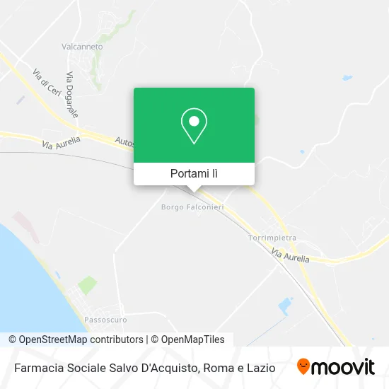 Mappa Farmacia Sociale Salvo D'Acquisto