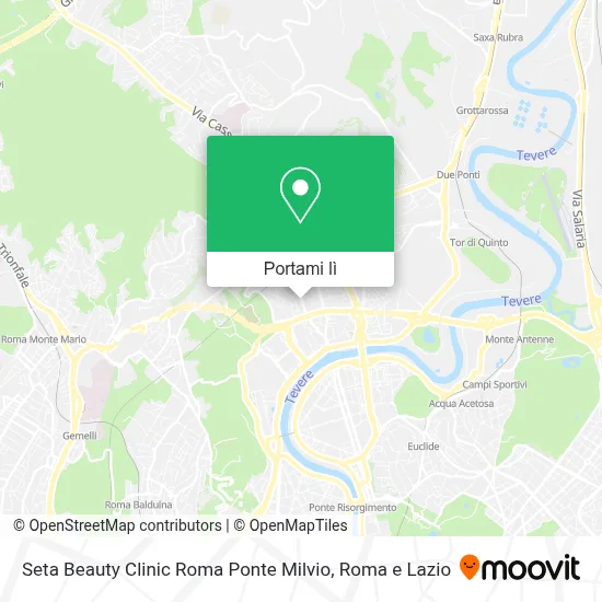 Mappa Seta Beauty Clinic Roma Ponte Milvio