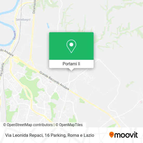 Mappa Via Leonida Repaci, 16 Parking