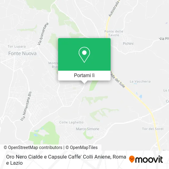 Mappa Oro Nero Cialde e Capsule Caffe' Colli Aniene