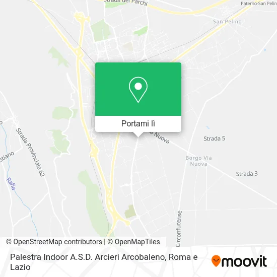 Mappa Palestra Indoor A.S.D. Arcieri Arcobaleno