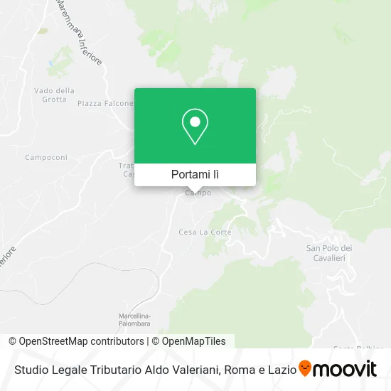 Mappa Studio Legale Tributario Aldo Valeriani
