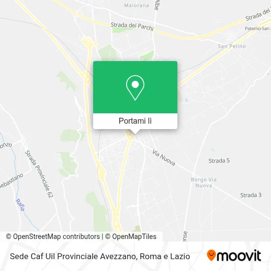 Mappa Sede Caf Uil Provinciale Avezzano