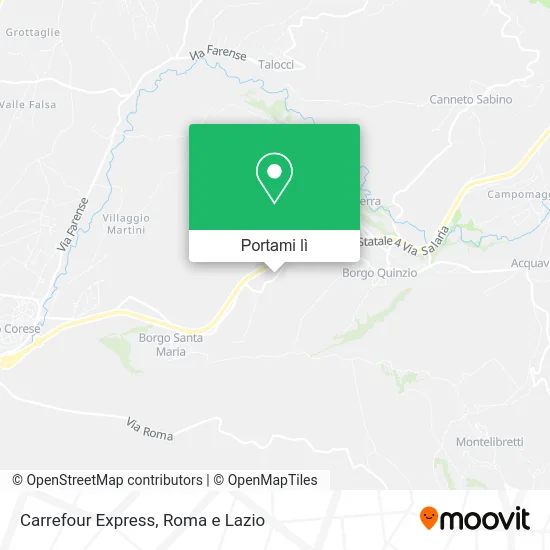 Mappa Carrefour Express