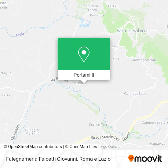Mappa Falegnameria Falcetti Giovanni