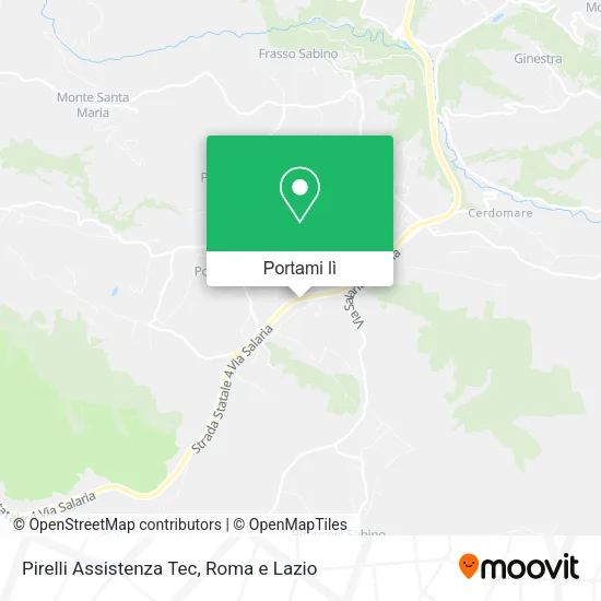 Mappa Pirelli Assistenza Tec