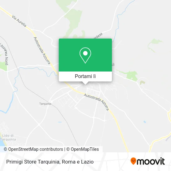 Mappa Primigi Store Tarquinia