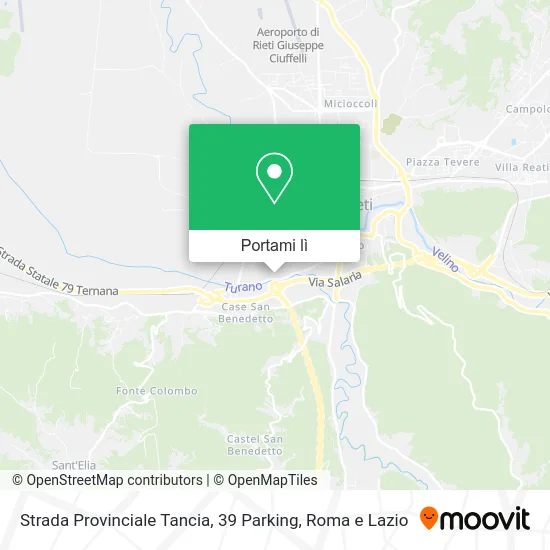 Mappa Strada Provinciale Tancia, 39 Parking