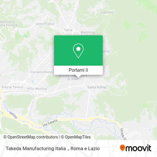 Mappa Takeda Manufacturing Italia .
