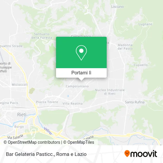 Mappa Bar Gelateria Pasticc.