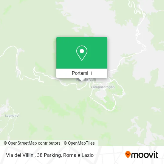 Mappa Via dei Villini, 38 Parking