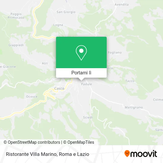 Mappa Ristorante Villa Marino
