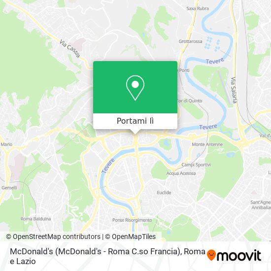 Mappa McDonald's (McDonald's - Roma C.so Francia)