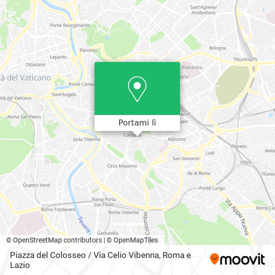 Mappa Piazza del Colosseo / Via Celio Vibenna