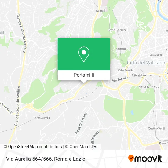 Mappa Via Aurelia 564/566