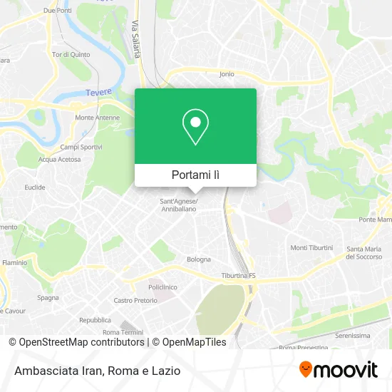 Mappa Ambasciata Iran