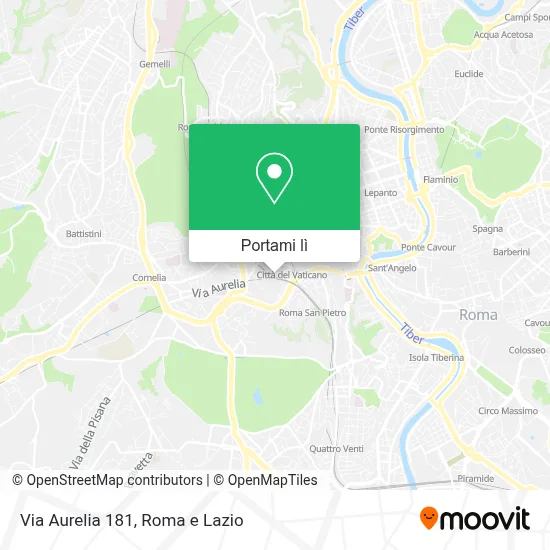 Mappa Via Aurelia  181
