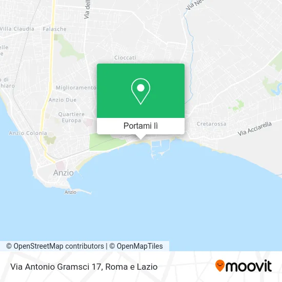 Mappa Via Antonio Gramsci  17