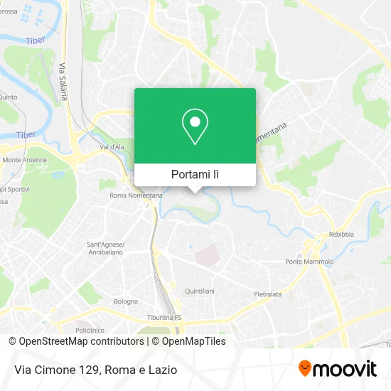 Mappa Via Cimone  129