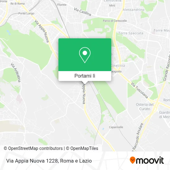 Mappa Via Appia Nuova 1228