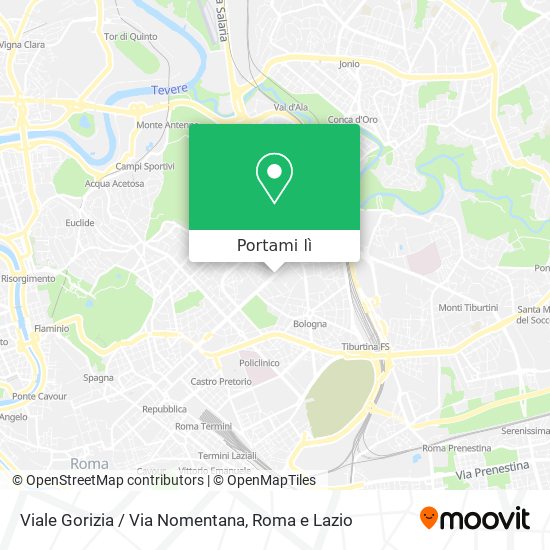 Mappa Viale Gorizia / Via Nomentana