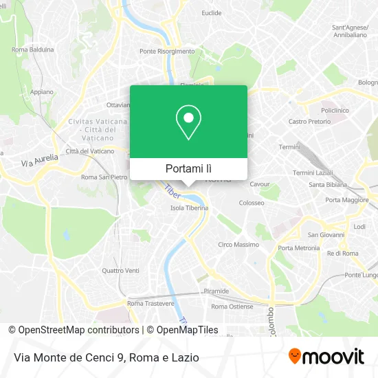 Mappa Via Monte de  Cenci  9