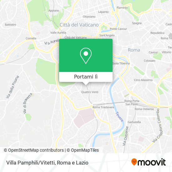 Mappa Villa Pamphili/Vitetti