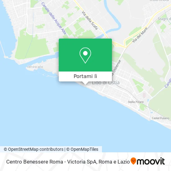 Mappa Centro Benessere Roma - Victoria SpA
