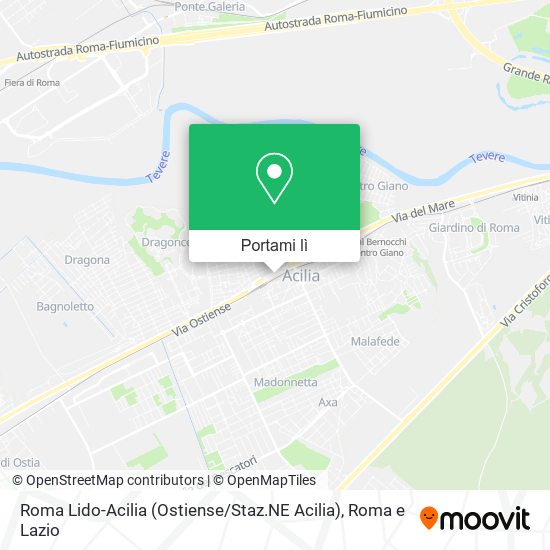 Mappa Roma Lido-Acilia (Ostiense / Staz.NE Acilia)