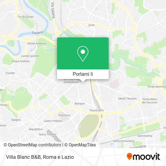 Mappa Villa Blanc B&B